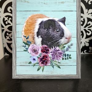 Framed 8x10 Guinea Pig Print